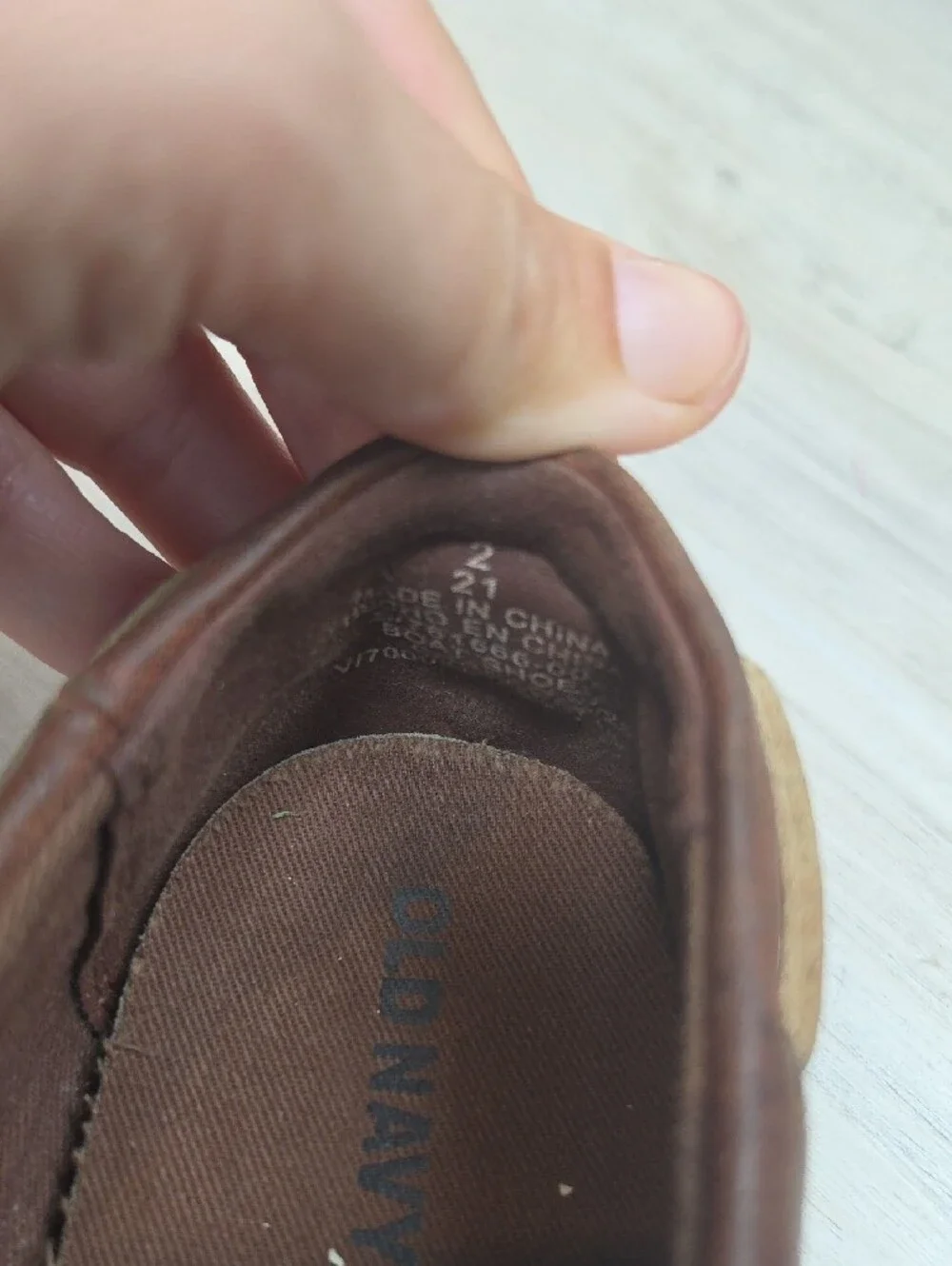 Old Navy Brown Kids Moccasin Slip-Ons